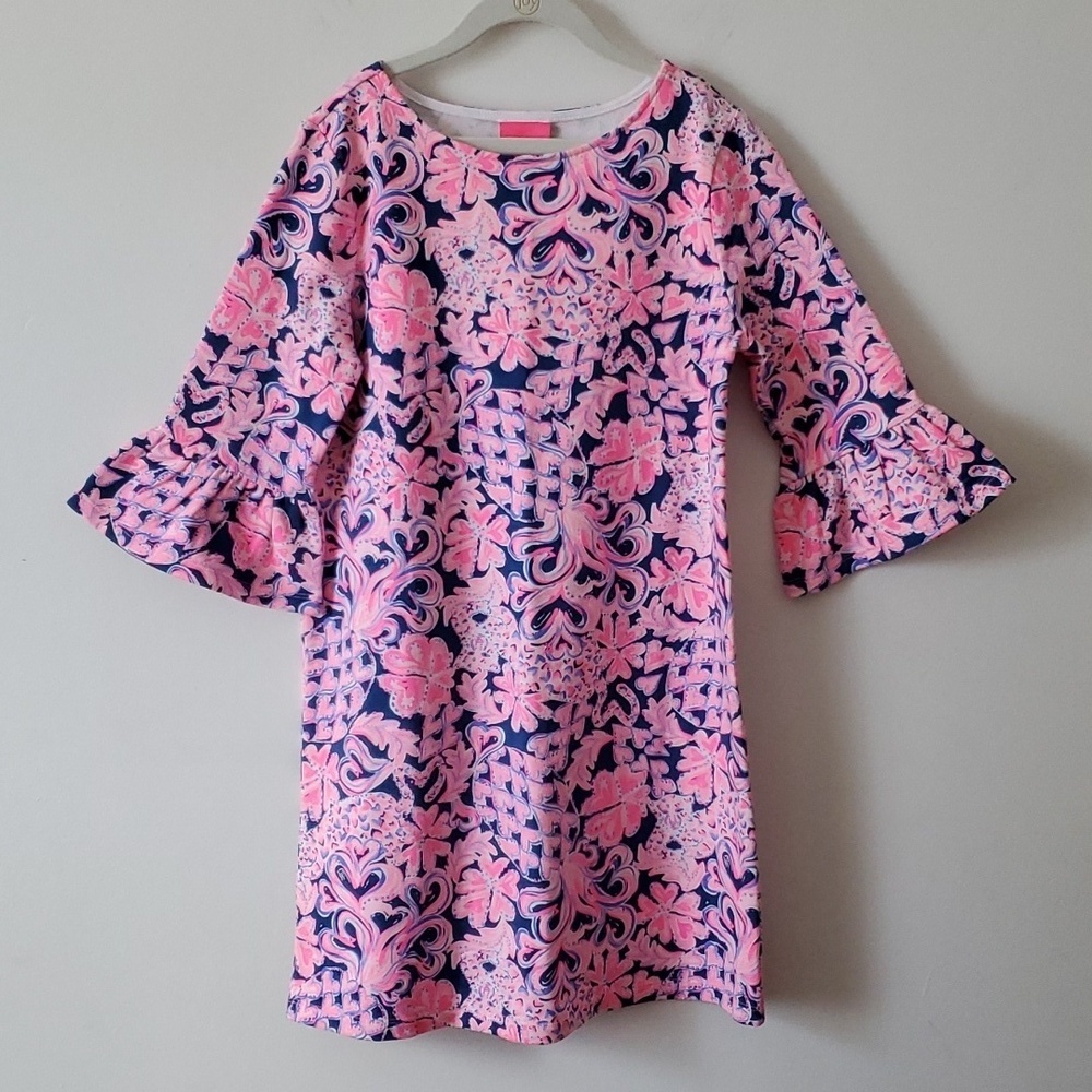 Lilly Pulitzer Ellimae Dress Love you bunches XL 12-14